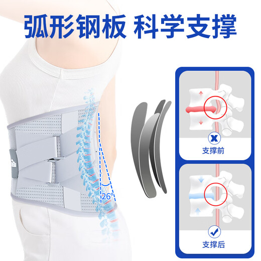 
Energizing medical care belt lumbar disc herniation lumbar muscle strain artifact for a long time standing and sitting support lumbar vertebrae belt for men and women. Medium size [120-170Jin[Jin equals 0.5 kg]] waist circumference 85-110cm Four steel plates + warm waist gasket + plus velvet warm gasket