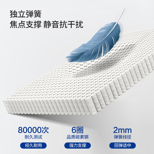 HAIMA Qiankun Memoria Independiente Rollo de espuma Memoria Rollo de rollo Compresado Simmons Látex 2 metros 2.2 metros Haima Qiankun B1 Modelo endurecido [Espesor aproximadamente 21 cm Desarrollo de protección de cresta] 1350 mm*1900 mm