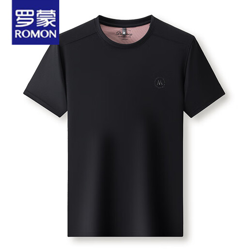 Romon camiseta de manga corta para hombres de cuello redondo de hombres.