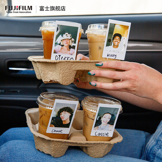 Fuji (FUJIFILM) instax instant camera 3-inch mini photo paper film roll 3-inch double pack + photo album + refrigerator magnet, including 20 sheets of white-bordered photo paper, official standard