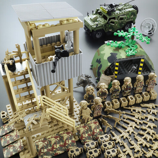 
LEGO compatible building blocks military tank special forces minifigure soldiers warrior armored vehicle assembled children warrior special forces + 99 tank + Hummer + Ji
