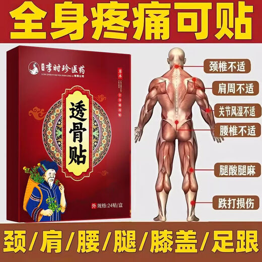 Li Shizhen Plaster Patch 24 Applying Shoulder Periarthritis Lumbar Disc Herniation Osteogenesis Synovitis Lumbar Leg Pain SN9768 Upgrade Strong Type-1 Box 24 Appliance [Experience Package]