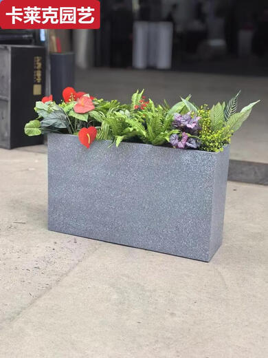 Süße miaomiao maßgeschneiderte künstliche Edelstahl Imitation Terrazzo Outdoor Blumenbox Kombination Garten Balkon kommerzielle Trennwand Pflanzkasten Blumentank Material Farbe OGO Anpassung 13799