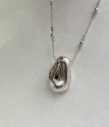 Iosn meteorite pendant two-color new 18k gold geometric meteorite pendant two-color double-sided life personality fashion single pendant