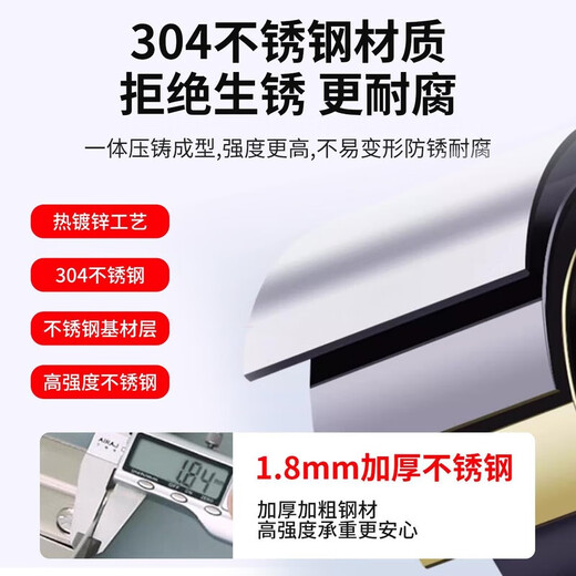 Thickened 304 stainless steel air conditioner outdoor unit bracket universal outdoor unit air conditioner bracket 1.5 hp 2/3 hp air conditioner shelf 2 hp - large 2P stainless steel 1.6 thick/with screws load-bearing 340 kg