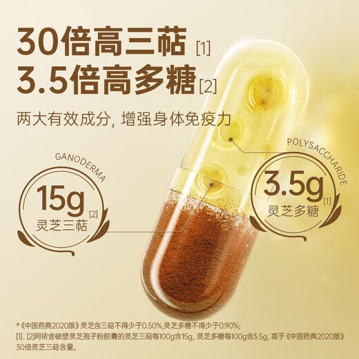 阿依舍（ayishe）破壁灵芝孢子粉胶囊长白山有机灵芝孢子粉旗舰礼盒 1瓶 31.5g 90粒 灵芝孢子粉胶囊
