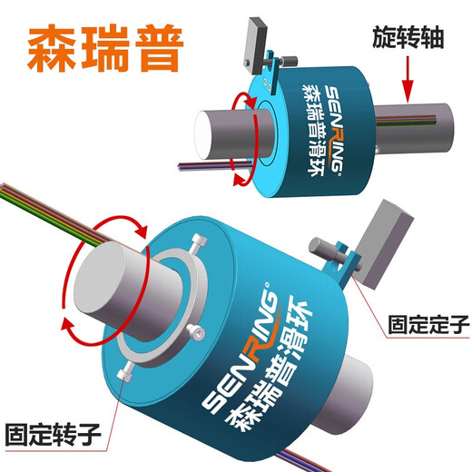 滑环过孔导电滑环空心轴集电环孔径5100mm2-60路可选导电环 孔38.1 外径99 12线10A H3899-1