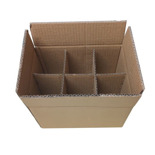 Mo Lin is suitable for light bottle liquor Feitian Moutai box turnover carton cardboard box raw pulp wine box empty box Feitian naked bottle small turnover with partition inner diameter 265x180x height 210mm