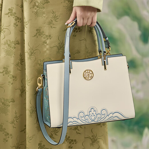 Jules bag women's bag Chinese style Zhuang brocade women's handbag cowhide women's bag cowhide women's bag New Year's gift for mother