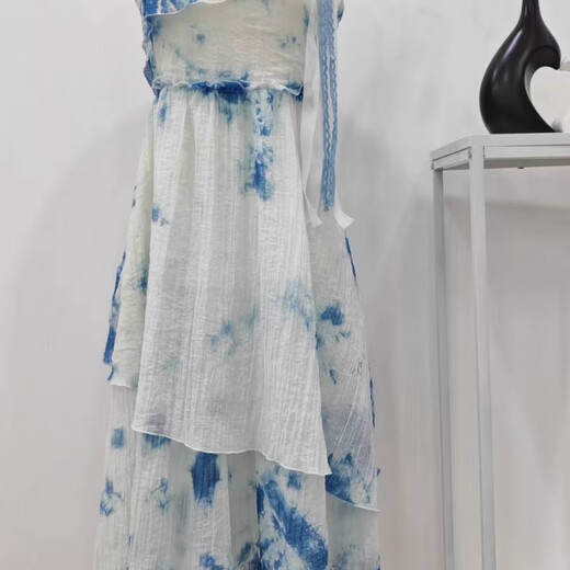 Pinji 25 años NUEVO TIE-DYE Vestido Yunnan Dali Planta de estilo étnico ISatis Raíz Handmade Blue Longy Long Color mixto Color mixto 34 826 Falda de longitud media Se puede usar como referencia de acuerdo con la tabla de tamaño