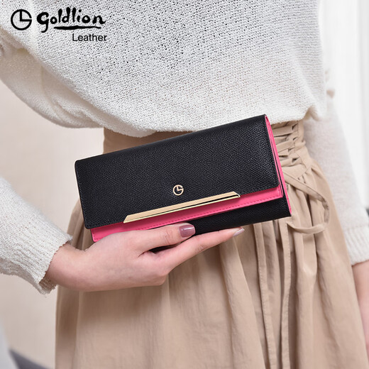 Gy Goldlion Jinlilai Wallet Женский женский кожаный женский женский трехкратный кошелек для кожи для модного сцепления для пакета для праздничной сумочки