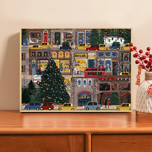 Galison Winterlichter Weihnachten digitales Ölmalerei DIY Füllung farbhändiges Geschenk Hochwertig dekoratives Malmalerei Hängende Malerei