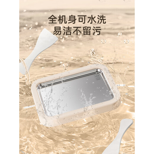 小米部依2025新款炒酸奶机家用炒冰机小型迷你炒酸奶盘冰淇淋炒冰沙机儿童 [天幕白-大型]纯钛金属底盘+2分