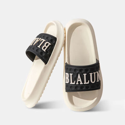 
RONGXITU (RONGXITU) back-reliable thick-soled slippers summer anti-slip bathroom couple slippers BLALUN[9901] black 36-37