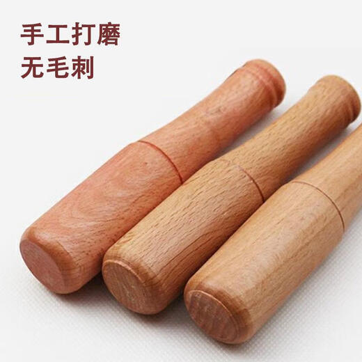 GJXBP garlic hammer solid wood jujube wood products household garlic hammer jujube solid wood medicine stick press garlic stick grinder no paint jujube wood core material, garlic hammer 17.5cm*3.5cm (2