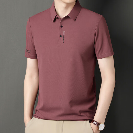 皮尔卡丹（pierre cardin）短袖T恤男2025夏季新款冰丝polo领商务休闲纯色半袖衫父亲节礼物 JS-677墨绿色 3XL