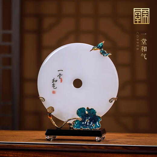 Copper Master's New Chinese Syle Enamel Peace Boucle de boucle artisanat Artisanat Salon Entrée Bo Concorations d'étagère antique