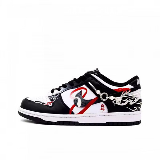 耐克（NIKE）球鞋定制 Dunk金蟒闻鸣暗黑低帮板鞋男女同款黑金 不退不换 DD1391-100(Team399-蛇鳞之心) 40