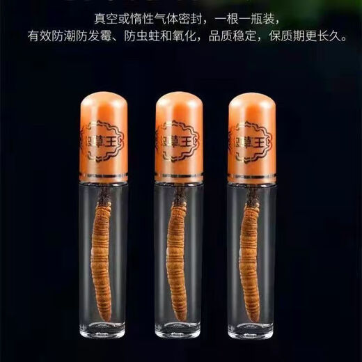 Authentische Cordyceps Geschenkbox Echte Trockenwaren Mid-Auto Festival Geschenk High-End-Geschenke für Älteste und Eltern Ernährungsprodukte Brown Handpack große Streifen von Cordyceps 50 Stück