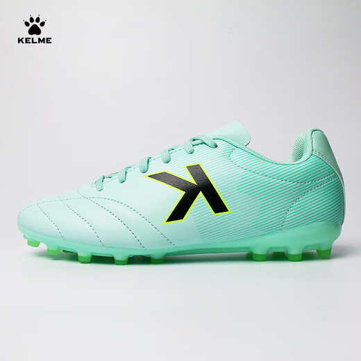 KELME football shoes men's MG short spike game training shoes students non-slip wear-resistant youth football shoes light green 42