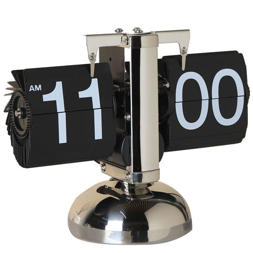 Jiatuling Donglai Quality Automatic Page Turning Machinery Clock Creative Clock Retro European Machinery Clock Modern Simple Customer 1048 Automatic Page Turning Clock [Black] 12-hour system 8-inch