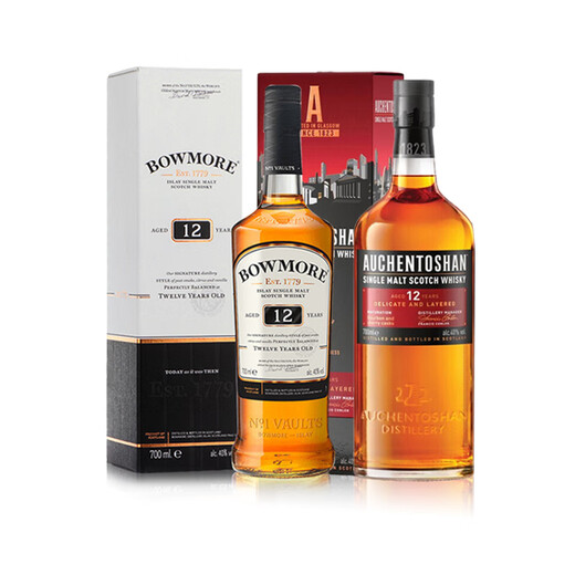Bowmore [Haoyue] Bowmore Whisky Single Malz Torf Sherry Barrel Legende Schottland Irland importierte ausländische Weinbomore 12 Jahre 700 ml + Okent Xuan 12 Jahre 1 Set