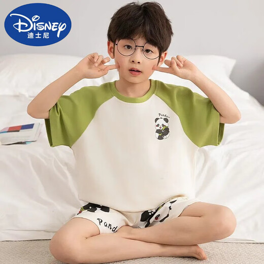 迪士尼（Disney）新宽松儿童纯棉睡衣男童夏季薄款短袖套装卡通小男孩中大童可外穿 T695奶龙 170 14码  高123-133CM