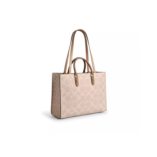 Coach (Coach) [Brand Direct Supply] Damenbeutel große Kapazität Pendler One-Shoulder-Handtasche Geschenk für Frauen Milk Tea Farbe Cy677 IMXI9