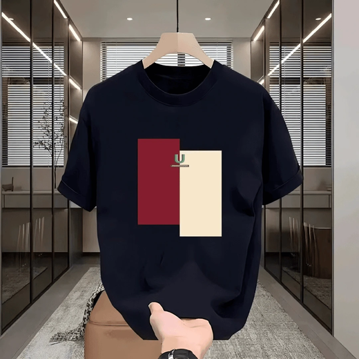 Kazuki Kuraishi Kuraishi Summer Nouveau t-shirt de coton pur à manches courtes Pure Coton Loose Round Coldoly Top Top Ins Mente Malf Malf à manches Black XL (poids suggéré 150-170jin [Jin est égal à 0,5 kg]))