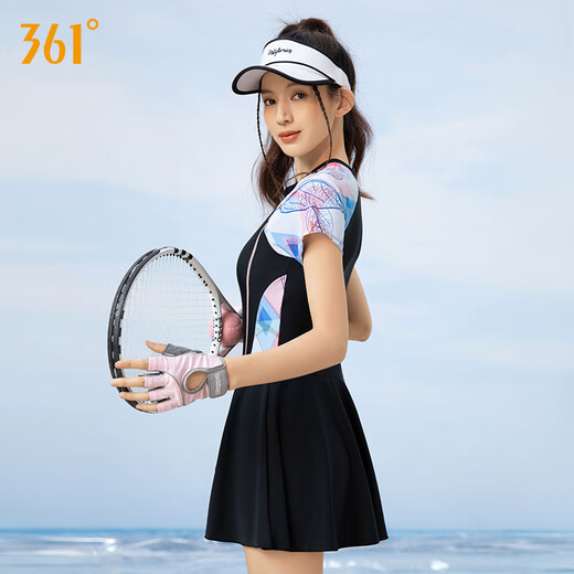 361 Swimsuit for women, conservative one-piece skirt style, large size, covering the flesh and showing slimming, women's swimsuit, hot spring beach swimsuit, sun protection and breathable