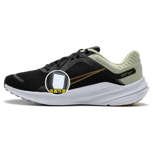 Pure Original Putian Men's Shoes New Quest4 Низкие дышащие амортизационные мужчины и женщины, управляющие повседневными спортивными туфлями DA1105 Black Golden 40