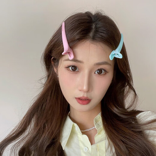 Jiaoxuefei Hairdressing Seamless Long Mouth Clips Duckbill Clips Positioning Clips 6 Hair Clips Hairstyle Styling Positioning Hairpins