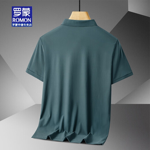 Romon Daddys Sommereiseis-Kurzärärt-T-Shirt für Männer im Sommer mittleren Alters und älteres Polo-Hemd lässig mit mittlerem Alter 1105 Grau l geeignet für 110-125 Jin [Jin ist 0,5 kg]