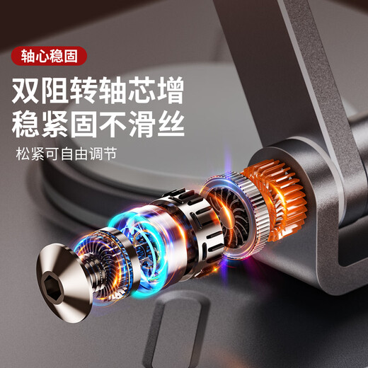 XUNDD Xundi Promise Rotation Three-Axis Folding Mobile Phone Stand iPad Tablet Stand Desktop Support Frame Full Metal Live Broadcast Drama Online Class Office Eat Chicken Peace Elite Universal Mobile/Tablet Frost Silver Promise Rotation Folding Three-Axis Flagship Popular Model