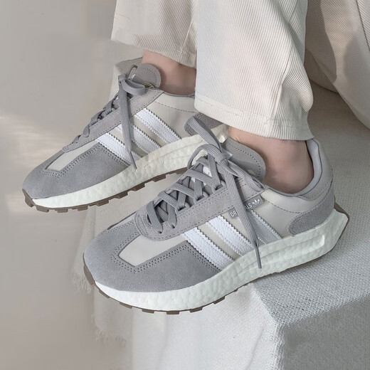 Adidas (adidas) Clover Casual Shoes Women's Shoes 2025 Summer New Cushioning RETROPY E5 Breathable Training Comfort Running Shoes GY9922 Gray/Dark Gray 36 (220mm)