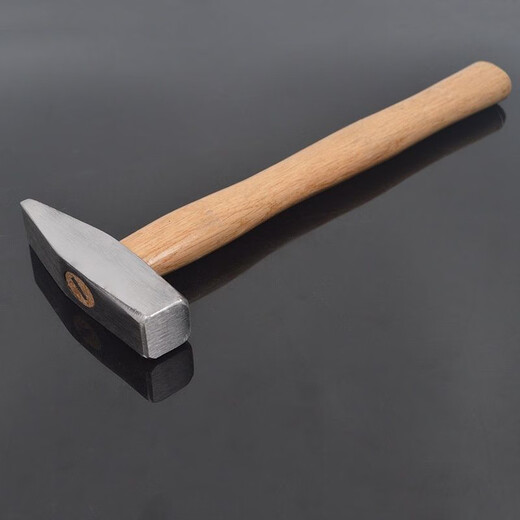 An Junsheng wooden handle fitter's hammer flat head duckbill hammer small hammer sheet metal hammer electrician's hand hammer mini hammer iron hammer wooden handle fitter's hammer 100G