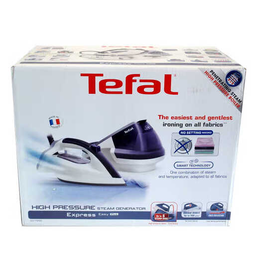 Tefal Electric Iron Home Handheld Dampf-Booster Konstante Temperatur Flachbügeln integrierter Bügelmaschine Flachtemperatur Nicht-Schadens-Sterilisation Effiziente Faltenentfernung und nicht schwebende Kleidung Fixes Bügeln GV9721 Lila und rot weiß