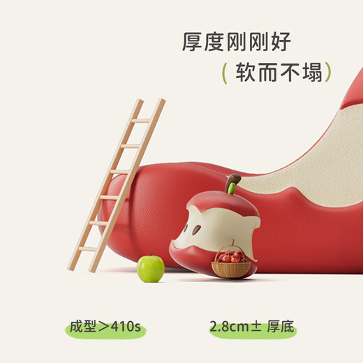 
Chedoir Red Apple Children's Slippers Parent-Child Summer Boys and Girls 2025 New Cartoon Home Non-Slip Bath Slippers Red Apple 22 0 Inner Length 22cm Children about 34-35 feet wear