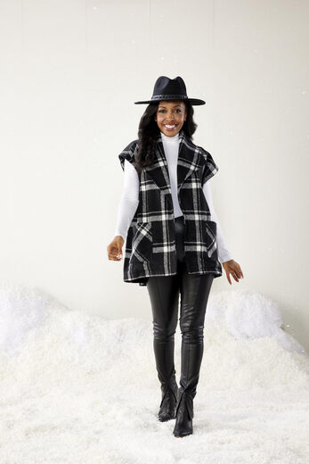 Mud Pie Women's Leather Trim Fedora Hat Black One Size