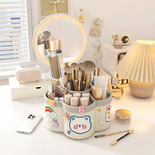 Porte-enclos rotatif Cylindre cosmétique épaissis de la papeterie de bureau multi-fonctions de rangement de rangement de stockage de stockage cosmétique 1 pack [boîte de rangement en rotation]