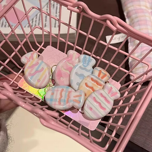 Mädchen creme Farbe Süßigkeiten Farbe Süßes Schnapper Fisch Haarclip süße Ins Bangs Cartoon Clip Japanisch vielseitiger Kopfschmuck 3 Sätze Farben zufällig