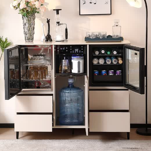 Zetian high-end tea bar machine with refrigerator integrated 2025 new office tea cabinet fully automatic disinfection voice smart meal