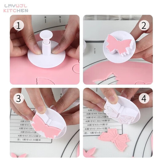 Maimid steamed bun embossing mold biscuit pattern fondant mold pressed baking flower petals pasta printing abrasive cartoon fondant DIY mold 33-piece set