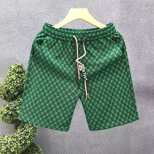 濮水方方短裤男潮牌夏季运动休闲美式字母卫裤百搭 X838-黑色 L
