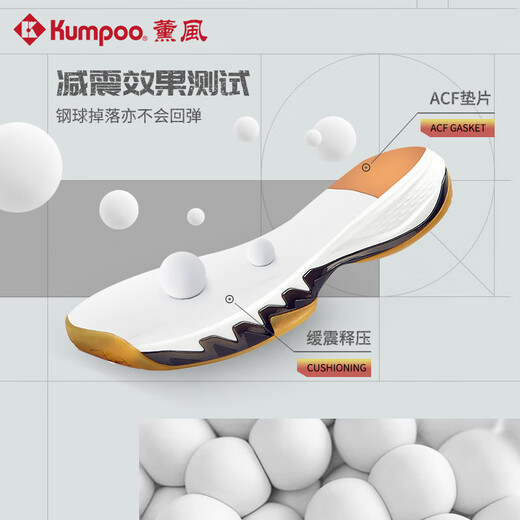 薰风（KUMPOO）2025新款修罗羽毛球鞋G828 防滑减震透气熏风专业训练比赛运动鞋 水蓝/藏蓝 41