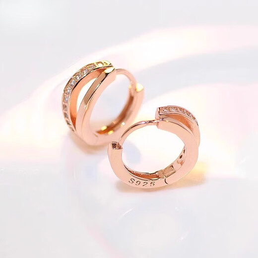 DL 1998 18k gold rose gold earrings outlet discount store removed from the cabinet 18K gold earrings outl rose gold earrings