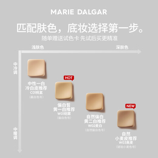 MARIE DALGAR Wild Vine Soft Focus Makeup-Lasting Air Cushion for Oily Combination Skin, Not Easy to Remove Makeup for Women C01 Peach Blossom