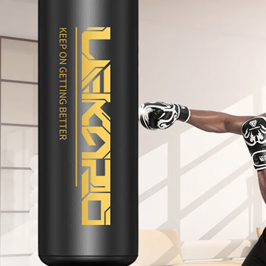 
Jiuyu Tumbler vertical Sanda training JY-1098 black gold 170cm + boxing gloves
