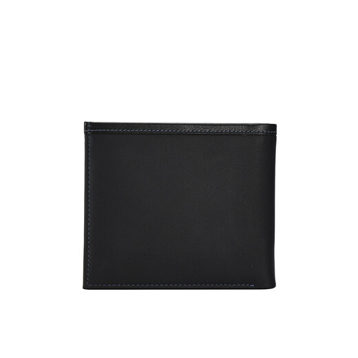 Sachi Men's Ticket Clip Genuine Leather Short Wallet for Boyfriend Black One Size