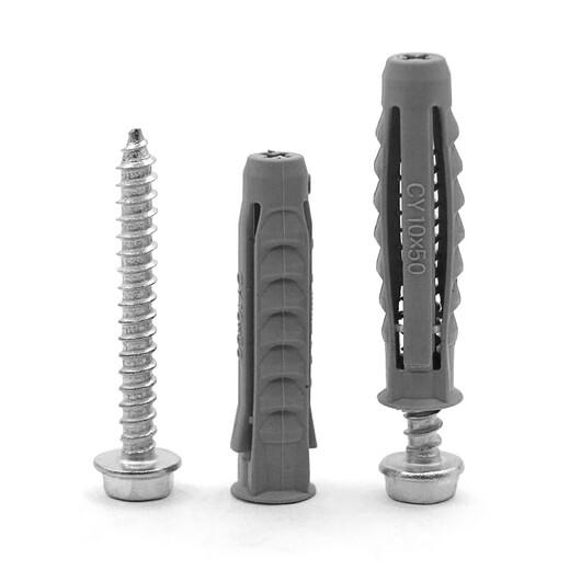 Jingxuan LCD TV mount expansion screw tetrahedral plastic expansion tube nail TV bracket expansion screw M10 10*50 (4 sets)